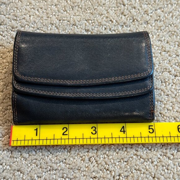 Lloyd Baker Women's Leather Wallet Multi Fold Black 2 Flaps and Zip Coin Pocket - Picture 12 of 16